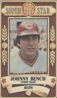 1982 Perma-Graphics/Topps Credit Cards - Johnny Bench #150-SS8201