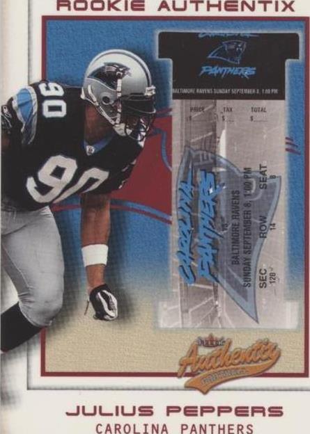 2002 Fleer Authentix Julius Peppers #135