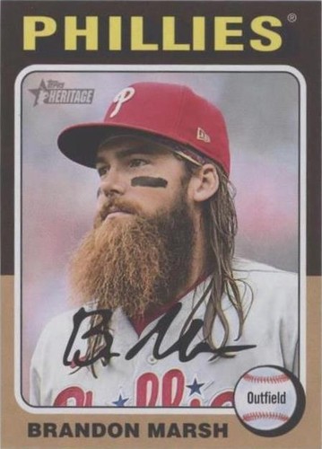 直筆サイン topps now JO ADELL BRANDON MARSH Autographed Brandon Marsh Los Angeles Angels 2022 Topps Card
