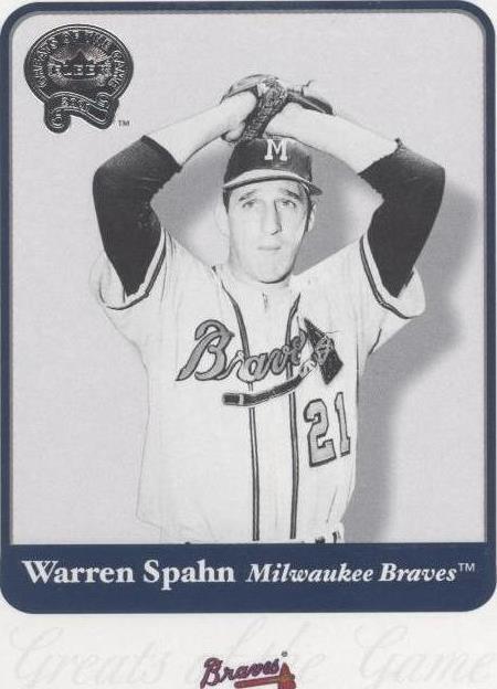 2001 Fleer Greats of the Game - Warren Spahn #62