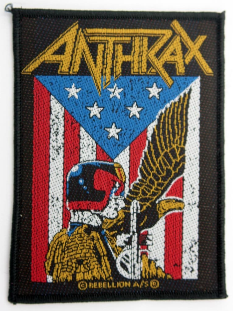 ANTHRAX Judge Dredd Thrash Metal Woven Sew-On Patch NEW | eBay