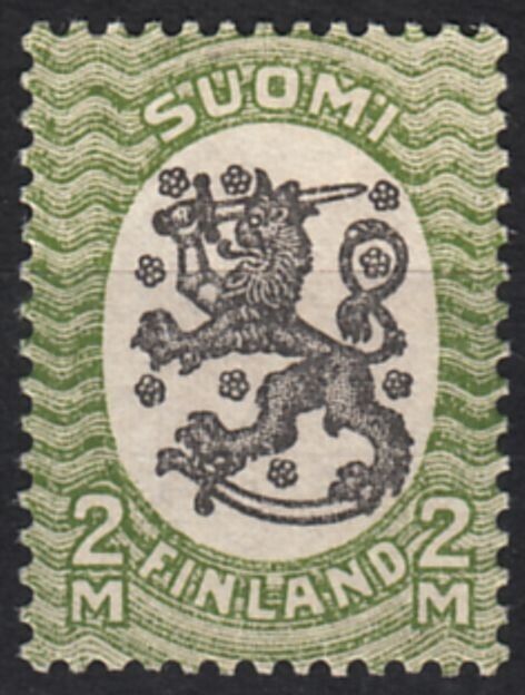 Coat Of Arms Finland 2mk Saarinen Design Model Lion Type 1917 Min MNH Stamp 1921