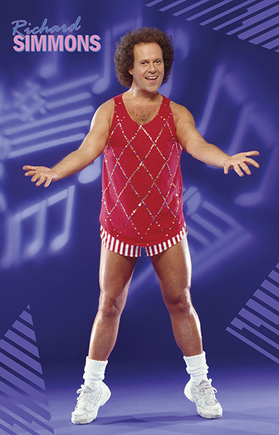 RICHARD SIMMONS MUSIC NOTES 24x36 POSTER ICON CLASSIC WORKOUT 80