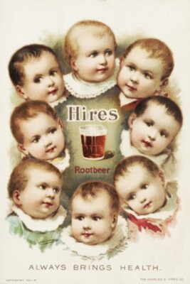 HIRE'S ROOT BEER *2X3 FRIDGE MAGNET* VINTAGE ADVERTISEMENT 1876 TEMPORANCE DRINK