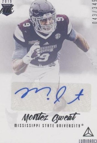 2019 Panini Luminance Montez Sweat #RI-MSW