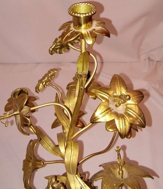 Antique French Church Altar Candelabra