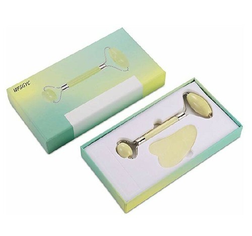 Jade Roller Scraping Massage,Natural Facial Jade Stone Set best seller