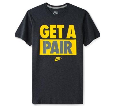 Nike  Get A Pair  T-Shirt Black Heather/Sonic Yellow Men's Small Large XL 2XL