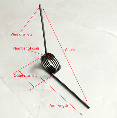 5 Pcs Wire diameter 1.0 mm Torsion Spring Select Size