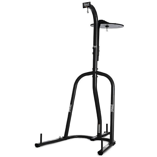 Everlast Dual Station Heavy Punching Bag Boxing Stand MMA Trainer Fitness Gym