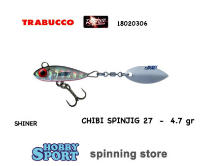 CHIBI SPINJIG  27 RAPTURE 4.7 GR COLORE BLACK SHINER 18020306 TROTA LAGO MARE