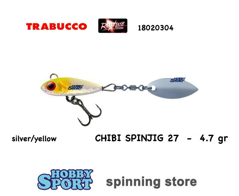 CHIBI SPINJIG  27 RAPTURE 4.7 GR COLORE YELLOW SILVER 18020304 TROTA LAGO MARE