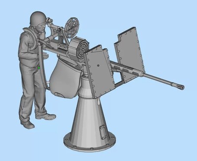 3D Printed 1/72/87/144 Swiss  Erlikon  20MM Gun Unpainted Model Kit NEW