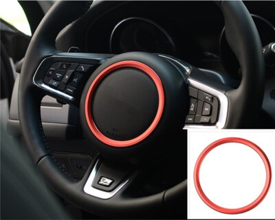 Steering Wheel Ring Sticker Trim for Jaguar E-PACE F-PACE XE XF F-TYPE Red