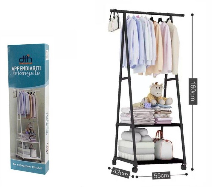 Stender Stand Appendiabiti Attaccapanni Triangolo Con Rotelle Regolabile dfh