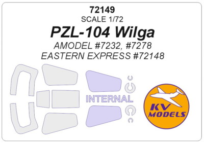KV 1/72 Pzl-104 Wilga Masking for Amodel #7232/7278/Eastern Express #72148