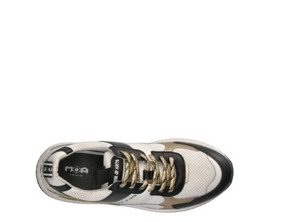 MOA MASTER OF ARTS SHUHE MOA MASTER OF ARTS FRAU SNEAKERS TRENDY BIANCO NATURLEDER MOA1020CO-BO-S
