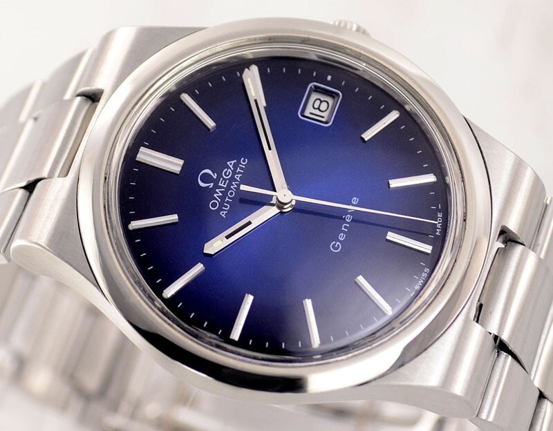 OMEGA GENEVE AUTOMATIC 1660173 CAL1012 DATE DARK BLUE DIAL MEN OMEGA GENEVE AUTOMATIC 1660173 CAL1012 DATE DARK BLUE DIAL MEN