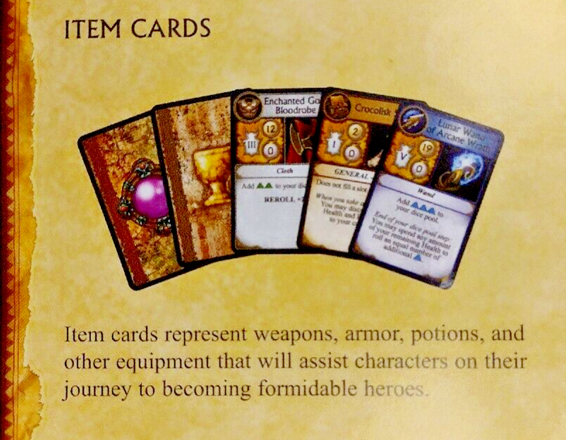 FFG World of Warcraft Board Game 120 Item Cards Complete Set