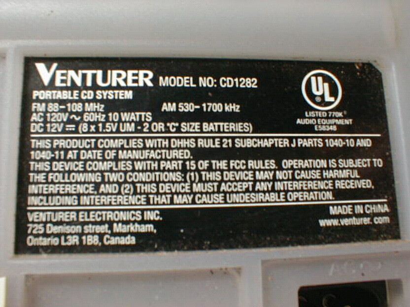 Boombox ventura rare CD radio cassette player VG tested CD1282 orange