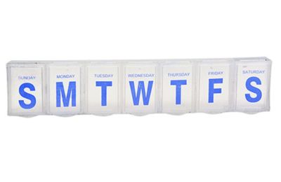 7 Day Pill Organizer Box Weekly Organizer Medicine Pills Vitamins Supplements