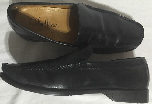 Cole Haan C05191 X B10 Black Leather Slip On Moc Toe Loafers 2T-5 Men's 8.5 M