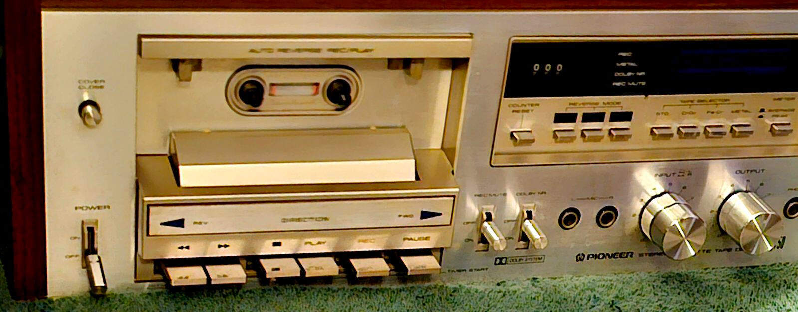 ★PIONEER STEREO CASSETTE DECK CT-7 【品１】 PIONEER CT-F750 Wood Box 2Head Car Reverse Tape Cassette