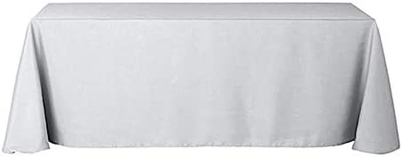 Balsacircle 6 Pcs 90X156-Inch Silver Rectangle Polyester Tab