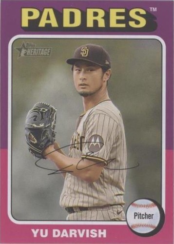 Yu Darvish 2024 Topps Heritage #130 Black & White B&W SP San