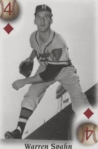 2000 U.S. Playing Card All-Century Team - Warren Spahn #4D