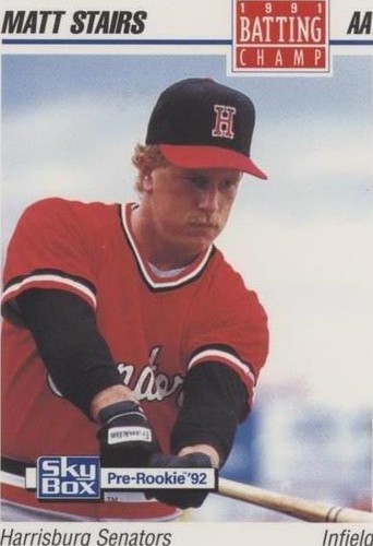 1992 SkyBox Pre-Rookie - Matt Stairs #293