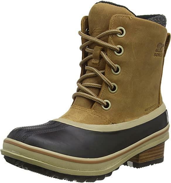SOREL Women's Slimpack III Lace Up Waterproof Leather Winter Elk Boot Size 6M