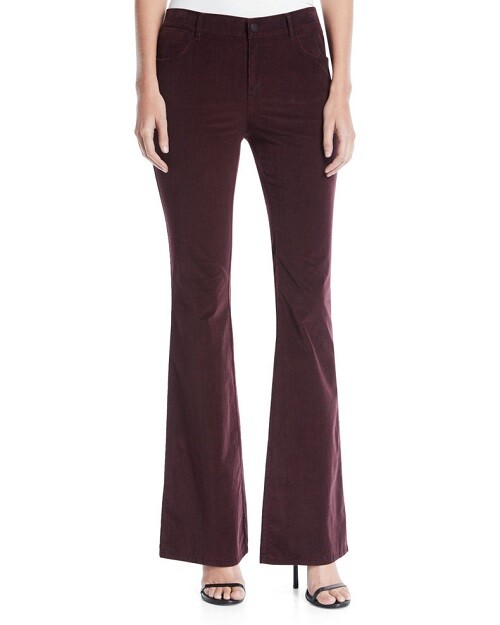 

LAFAYETTE 148 Vino Purple Mercer Курированные вельветовые брюки-клеш прямого кроя, Фиолетовый, MERCER