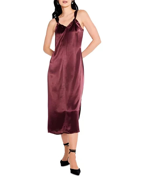 NIC+ZOE Sleeveless V-Neck Midi Slip Dress Women's XS Redwood Pullover Style - Picture 1 of 15