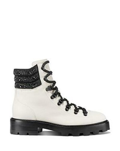 

Женские походные ботинки Jimmy Choo с украшением, кожа латте/белый, 36 евро, США 6, Latte/black