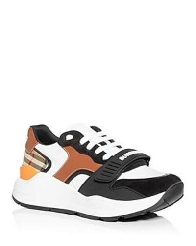 

Мужские кроссовки Burberry Ramsey черного и бежевого цвета  евро, США 11, Черный