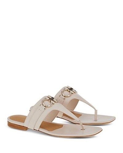 

Женские сандалии-стринги Salvatore Ferragamo Gancini, США 6,5 C, Бежевый