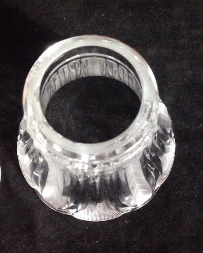 Ceiling Fan Shade Glass Frosted Ribbed Lamp Light Vanity Scalloped Edge Set of 2