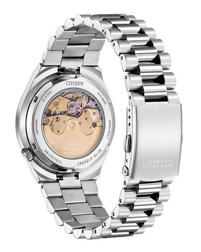 Pre-owned Citizen Brand  Tsuyosa Automatic Stainless Steel Orange Dial Watch