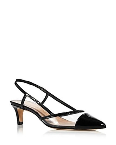 

Женские туфли-лодочки Stuart Weitzman Mondrian 50 с открытой пяткой 38,5 евро США 8, Black