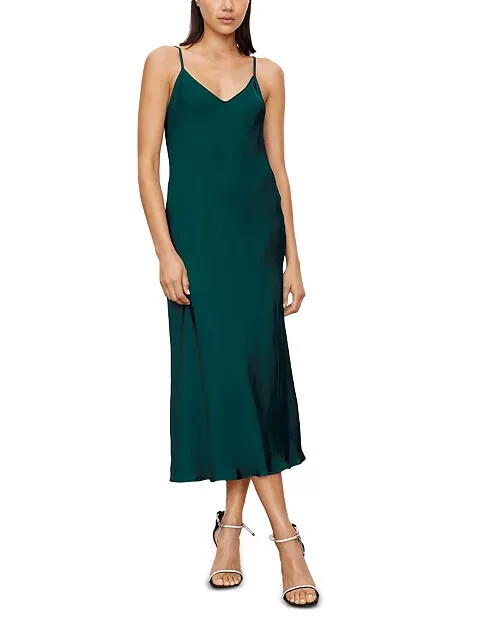 Velvet by Graham & Spencer Poppy Slip Dress Women's XS Fern V-Neck Sleeveless - Picture 1 of 15