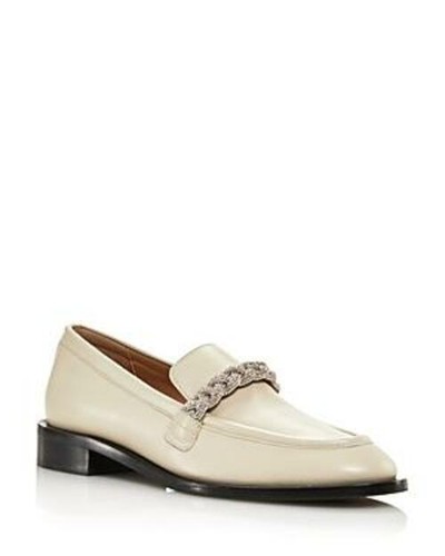 

Женские блестящие лоферы Stuart Weitzman Palmer из овсяной кожи, США 8,5, Oat