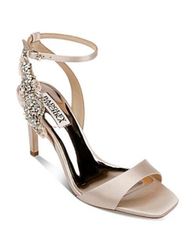 

Женские босоножки на каблуке с украшением Badgley Mischka Tisha США 6,5, Light pink