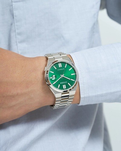 Pre-owned Citizen Brand Men's  Tsuyosa Collection Automatic Watch With Green Dial