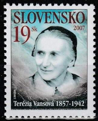 Slowakije postfris 2007 MNH 548 - Terezia Vansova