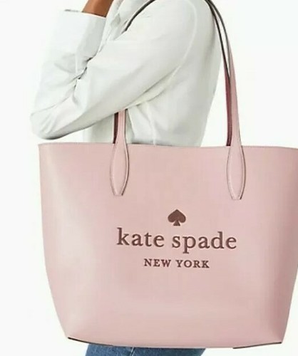 ケイトスペード♠️ Kate Spade Glitter On Rose Smoke Pink Leather Large