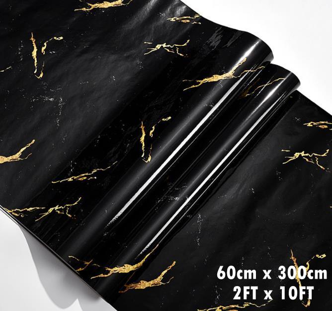 10ft Self Adhesive PVC Wallpaper Roll Marble Paper Peel Stick Kitchen Countertop