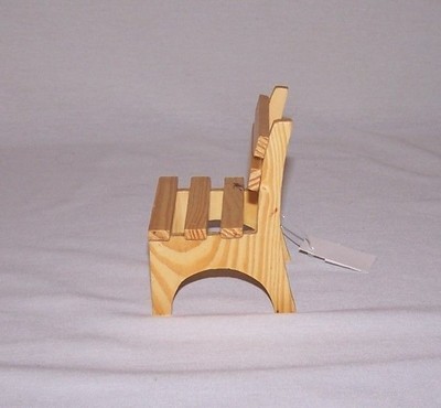 MINIATURE WOODEN CHAIR DESIGNED FOR SHELF SITTERS BY RUSS