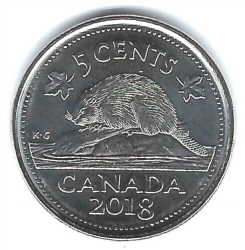 2018 Logo Canadian Uncirculated Elizabeth II Five Cent Coin!