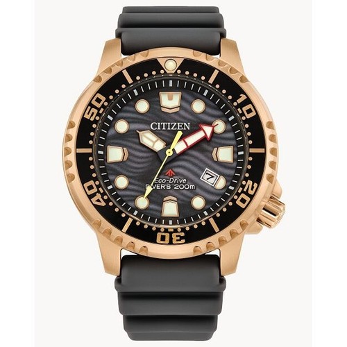 Pre-owned Citizen Promaster Diver Eco-drive Silicon Watch Bn0163-00h Usus